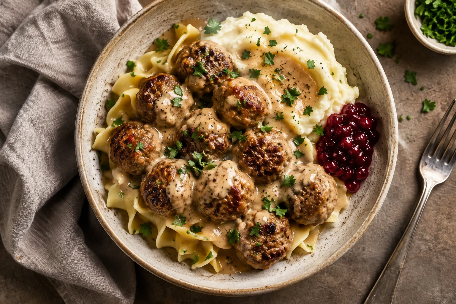 Swedish Meatballs with Cream Gravy