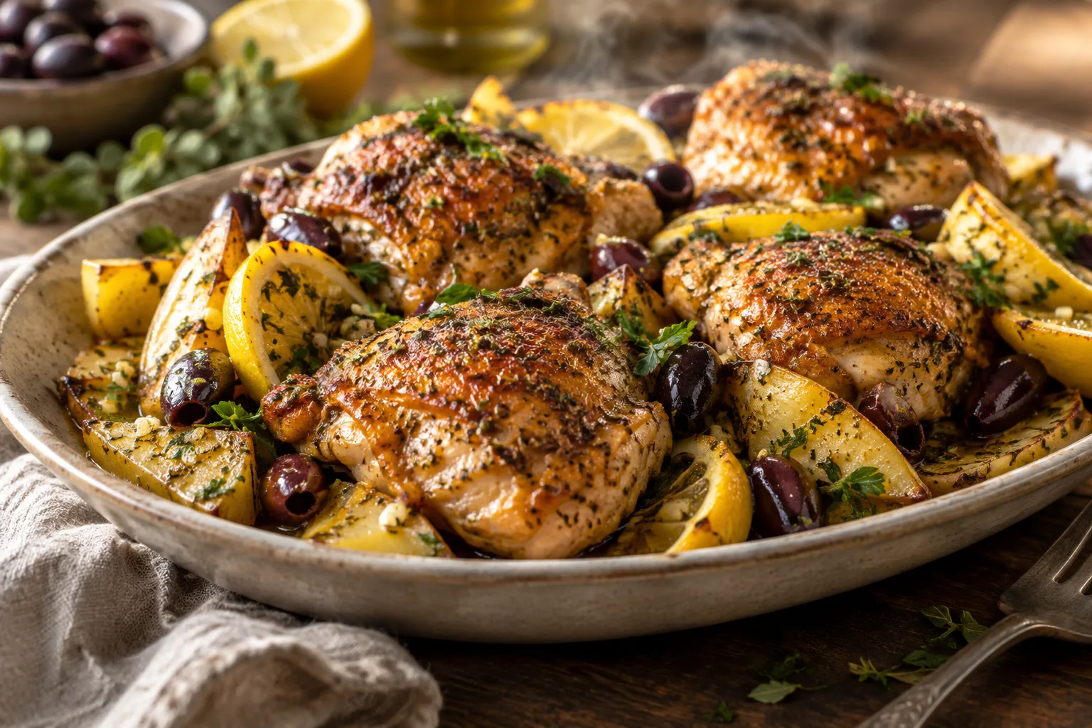 Sheet-Pan Greek Lemon Chicken and Potatoes