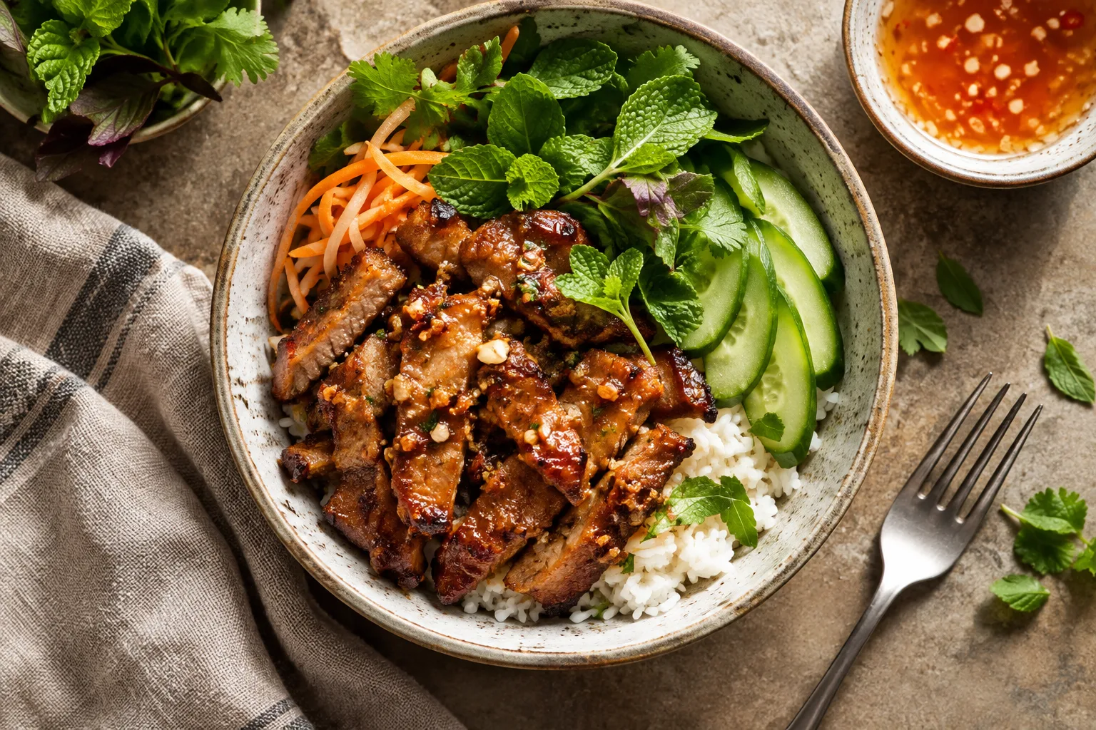 Lemongrass Pork Rice Bowls