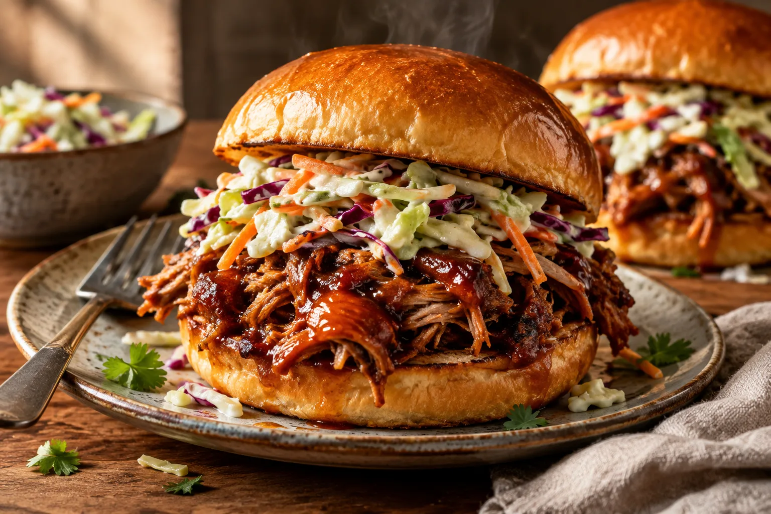 Slow Cooker BBQ Pulled Pork Sandwiches