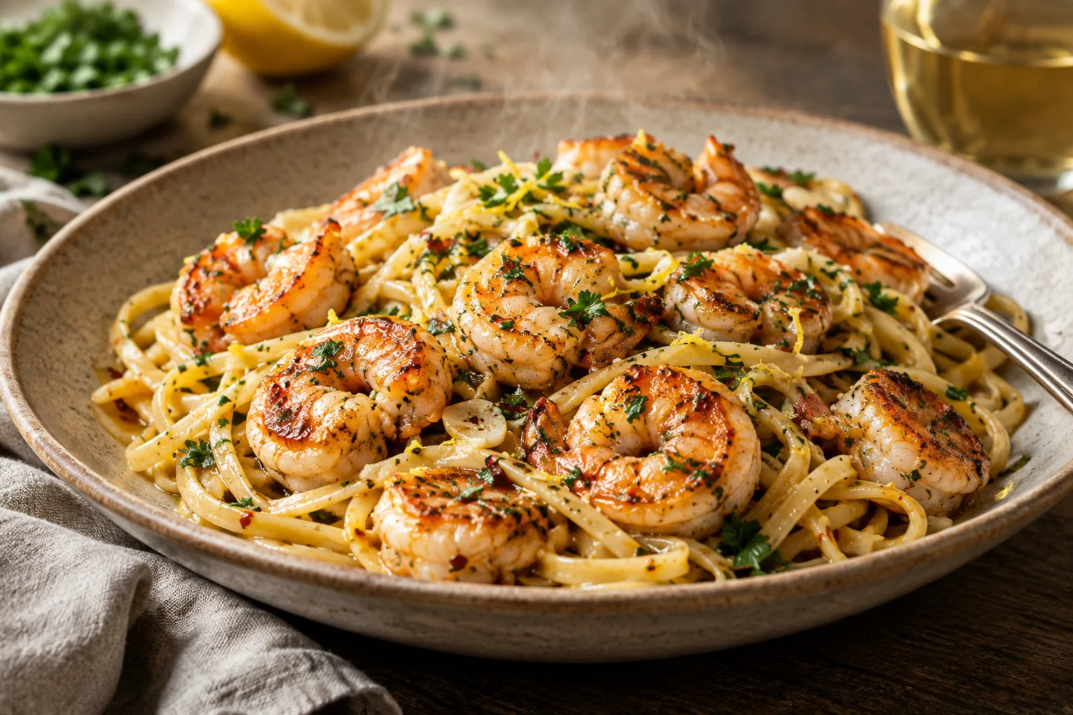 Shrimp Scampi Linguine