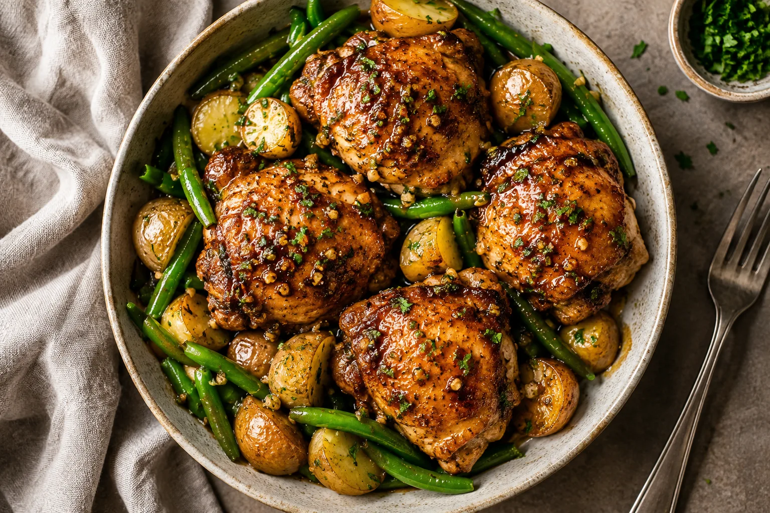 Sheet-Pan Honey Garlic Chicken Thighs