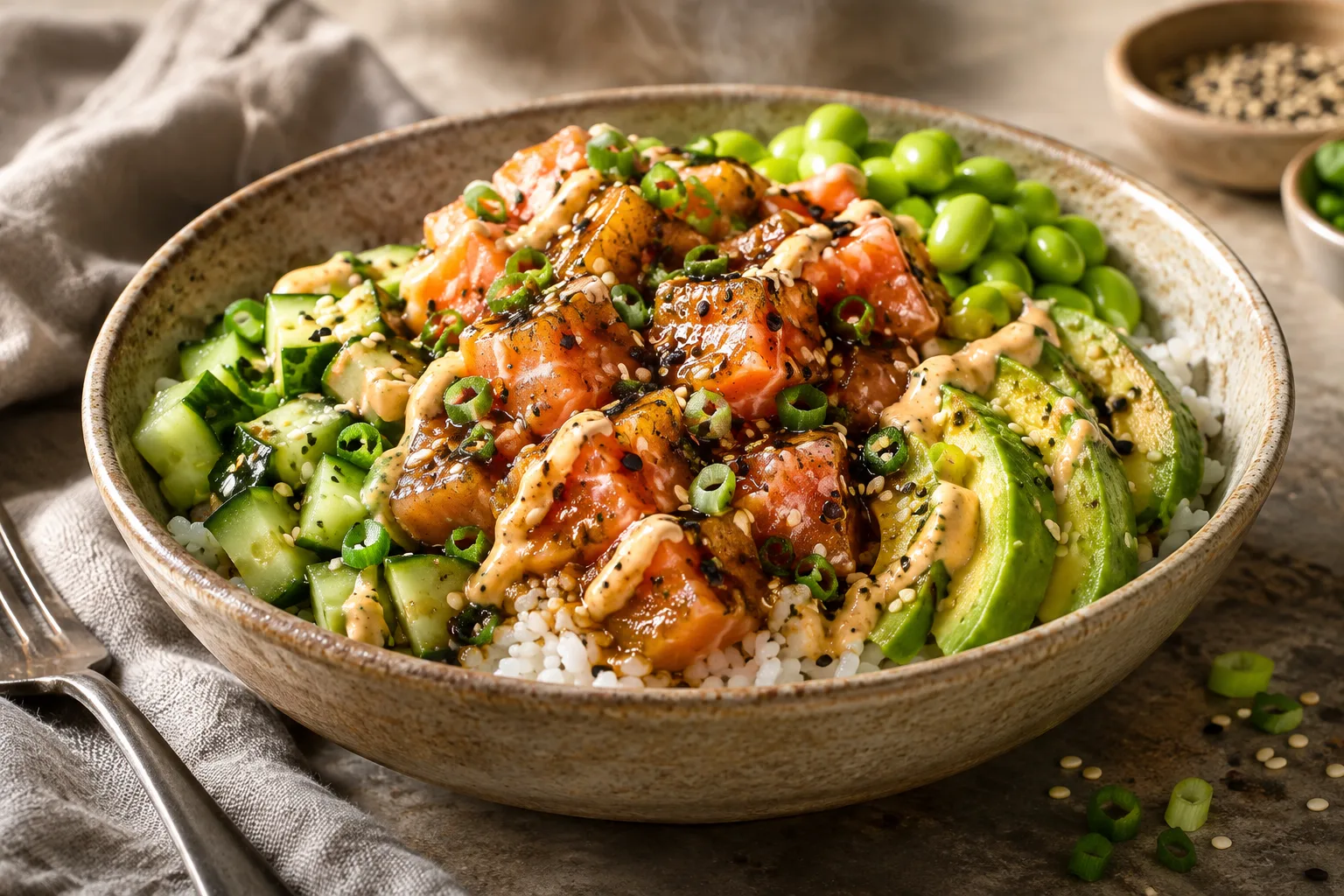 Salmon Poke Bowls